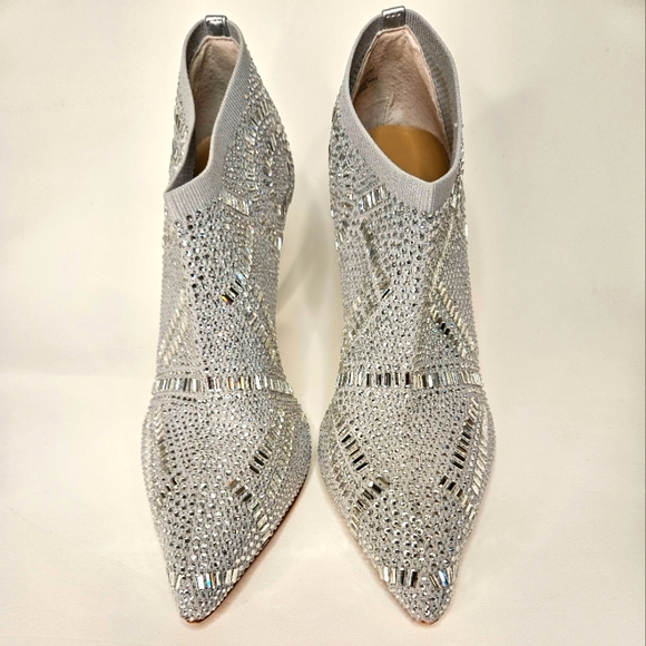 Silver Rhinestone Booties - Picture 2 of 2
